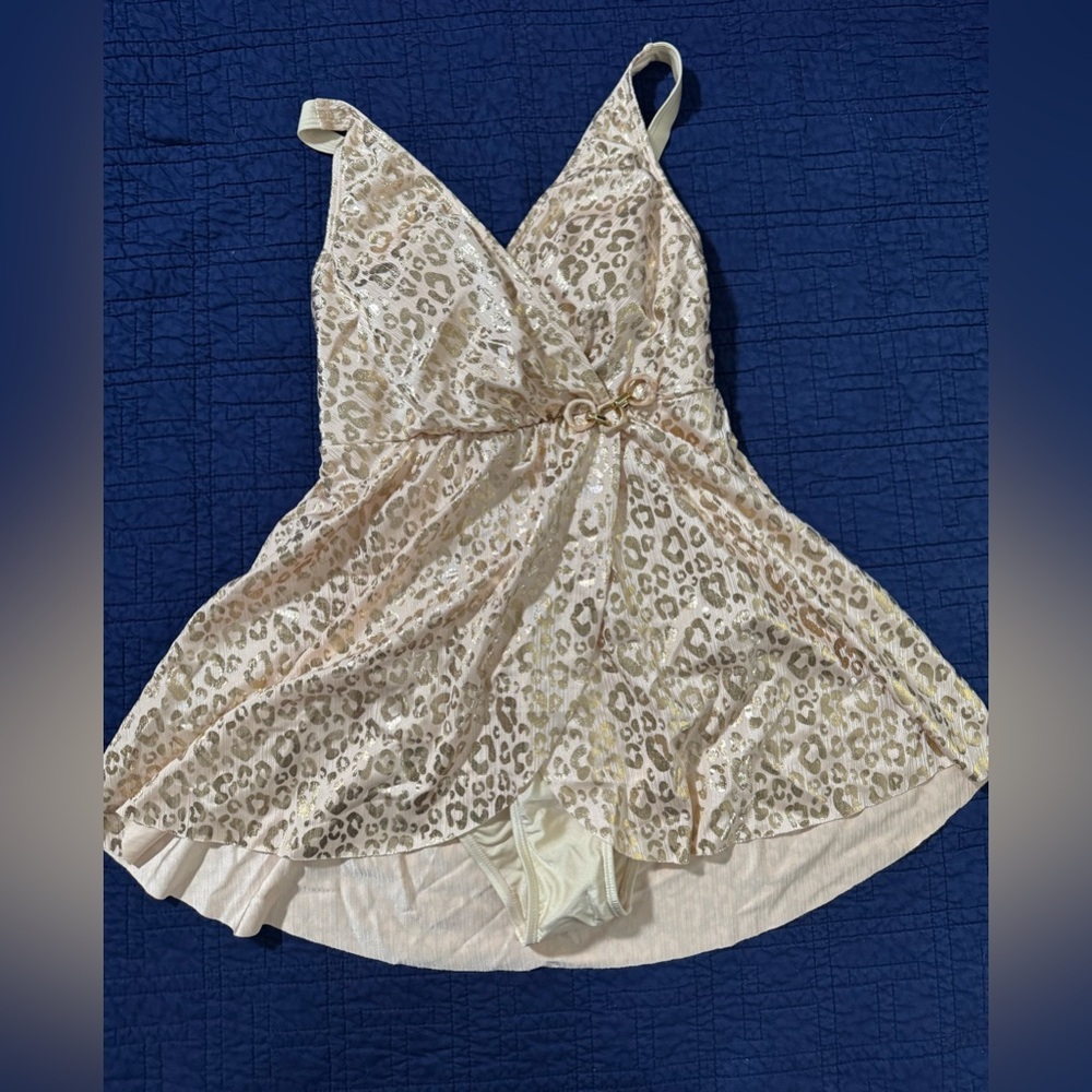 Women’s Animal Print Swimsuit Gold print Design